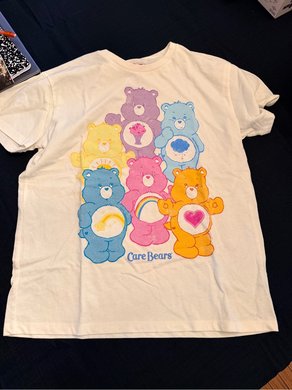 Care Bears White Kids Graphic Tee - Multicolor Care Bear Print